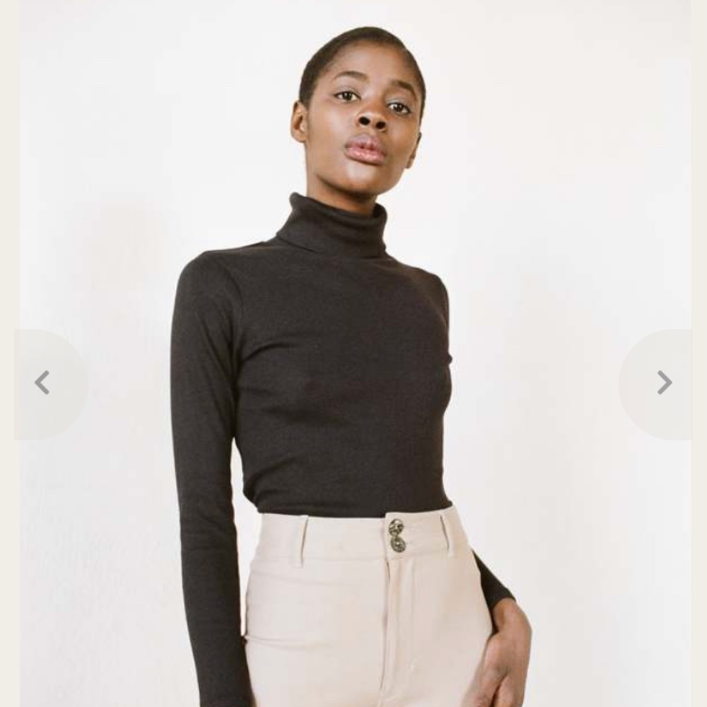 Maria Stanley Noir Organic Cotton Turtleneck